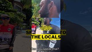 Black Man speaks Thai to the Local shorts thailand travel [upl. by Anairo]