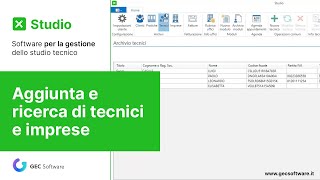 Studio  Aggiunta e ricerca di tecnici e imprese [upl. by Earezed]