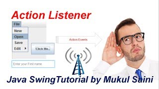 143 Java Swing Tutorial  ActionListener in Java part3  ActionListener MenuItem Example [upl. by Asirret]