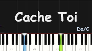 Athoms  Cache Toi  EASY PIANO TUTORIAL BY Extreme Midi [upl. by Calia]