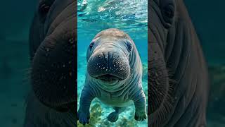 Manatee In Ocean manatee aquatic aquarium underwater ai aiinsights shorts ytshorts [upl. by Nilats]