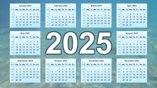 Calendar 2025 [upl. by Anircam]