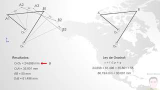 Síntesis gráfica de tres posiciones de un acoplador mediante SolidWorks [upl. by Innek]