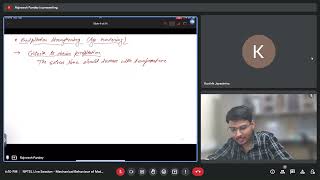 NPTEL Live Interactive Session 9  Mechanical Behaviour of Materials Part1 2023 [upl. by Delaine265]