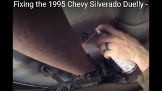 Carrier Bearing fix 1995 Chevy Silverado Duelly  bearing replacement [upl. by Ahsiekel]