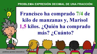 Problema resuelto de expresión decimal de una fracción [upl. by Westmoreland52]