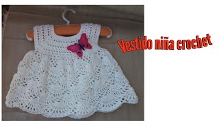 Vestido niña a crochet muy fácil todas las tallas [upl. by Waki]