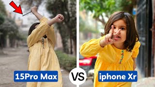 iphone xr vs iphone 15pro max camera comparison [upl. by Oibirot]