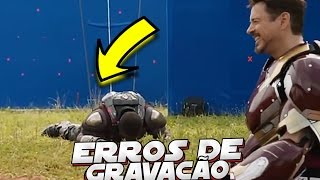 ERROS DE GRAVAÇÃO HILÁRIO DE CAPITAO AMERICA GUERRA CIVIL [upl. by Shayn567]