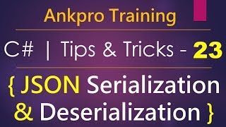 C tips and tricks 23  How to serialize amp deserialize object to JSON using newtonsoftJSON library [upl. by Yrrat]