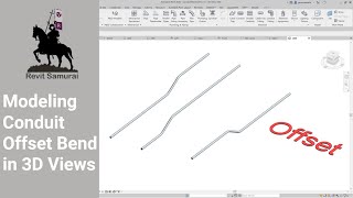 Revit Electrical  Modeling Conduit Offset in 3D Views [upl. by Andromada]