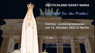 Deutschland dankt Maria  LIVE am Mi 1210 aus Berlin mit Nuntius Erzbischof Nikola Eterovic [upl. by Bobseine]