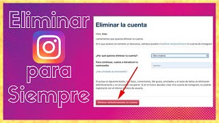 Como eliminar cuenta de Instagram para siempre desde PC [upl. by Iztim673]