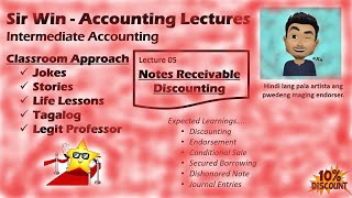 Lecture 05 Discounting of Notes Receivable Receivable Financing Intermediate Accounting [upl. by Mylo]