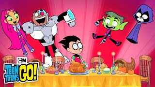 A Titans Thanksgiving 🥧  Teen Titans Go  Cartoon Network [upl. by Ardnued]