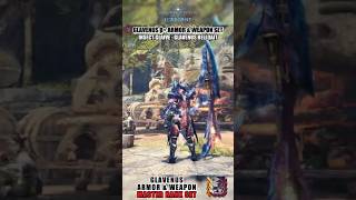 Glavenus Beta Armor amp Weapon Set  MHW Iceborne monsterhunter mhw glavenus armor weapon set [upl. by Afnin45]