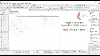 Cómo generar una escalera en 4 pasos con ArchiCAD24 [upl. by Chastity]