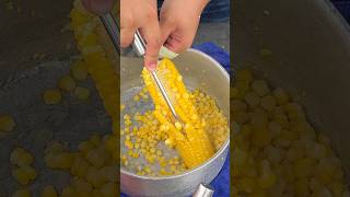 Perfect Corn Peeling Skills  Malaysian Street Food [upl. by Lemire675]