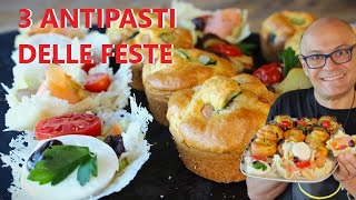 Antipasti per Natale e le Feste Tre ricette antipasti di Natale e non solo di Natale antipasto [upl. by Ermine52]