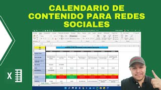 Calendario de Contenido de Redes Sociales Plantilla en excel [upl. by Waldack]