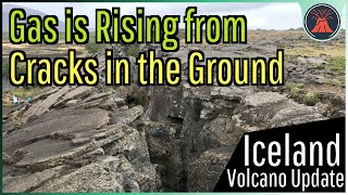 Iceland Volcano Update Gas is Rising from the Ground Cracks Tear Through a Town [upl. by Rutherfurd]