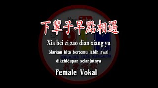 Xia bei zi zao dian xiang yu 下輩子早點相遇  Vokal  Female  Terjemahan  Pinyin  Lyrics  Lirik [upl. by Ellehs]