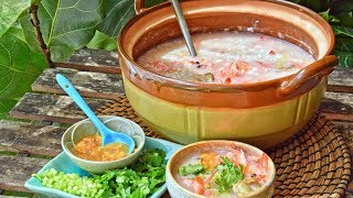 Seafood Congee  How to Make Teochew Rice Porridge 砂锅海鲜粥 [upl. by Fraze]