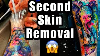 Oww 🤕 Second Skin Removal Tattoo Aftercare Best Method [upl. by Shulem]