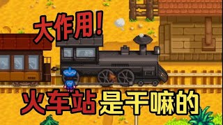 火車站是幹嘛的？有什麼用？關於星露谷火車站的一切星露谷物語stardewvalley [upl. by Knowle]