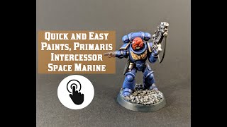 40K Ultramarines Primaris Intercessor Sergeant 004910 tabletop paint scheme [upl. by Barnaba]