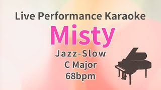 Misty  Sarah vaughan Live Piano Karaoke lyrics [upl. by Simon]