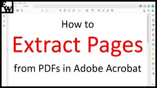 How to Extract Pages from PDFs in Adobe Acrobat PC amp Mac [upl. by Hanyaz]