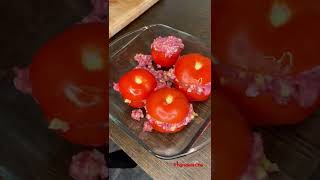 Ground Beef Stuffed Tomatoes  5 Ingredient Chef stuffedtomato groundbeef recipe [upl. by Edualc829]