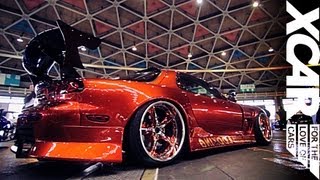 Japanese Car Show Skylines Silvias and more Tuned and Stanced no Showgirls  XCAR [upl. by Rennob364]