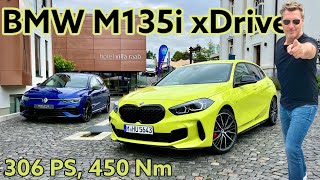 BMW M135i xDrive 306 PS Hot Hatch als Alternative zu VW Golf R und Audi S3 Test  Review  2022 [upl. by Schnur]