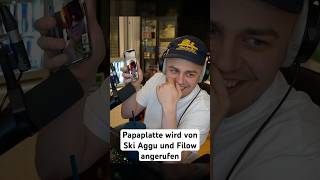 Papaplatte wird von Filow und Ski Aggu wegen den StreamAwards angerufen papaplatte [upl. by Rogerg328]