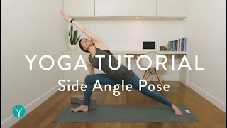 Side Angle Pose Parsvakonasana  Yoga Tutorial with Rachel Scott [upl. by Welcy]