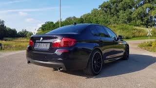 BMW F10 535i M Performance Exhaust Sounds Revs Drivebys [upl. by Nymsaj]