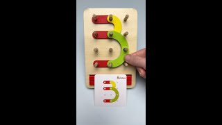 Making Numbers On a Peg Board learnnumbers [upl. by Fein]