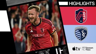 St Louis City SC vs Sporting Kansas City  Teuchert On Top  Full Match Highlights [upl. by Anidam]