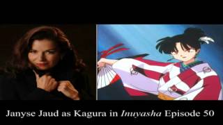 Janyse Jauds incredible voice acting as Kagura The Wind Sorceress Inuyasha episode 50 [upl. by Remmos]