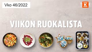 Viikon 46 ruokalista  Katso nopeat vinkit  KRuoka [upl. by Dasya78]