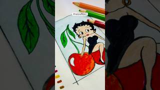 🍒Betty Boop👧🏻 paintingideas shortvideos diy shorts viralvideos viralshorts viral painting [upl. by Dugan]