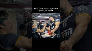 Devon Larratt vs Levan Saginashvili practice pull before East vs West 13 armwrestling [upl. by Reisinger116]