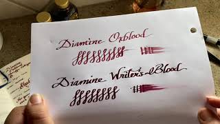 Diamine Oxblood Writer’s Blood amp PR Vampire’s Blood  My Bloody Valentine 💘 [upl. by Irim933]