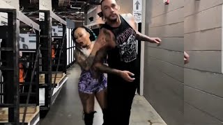 Damien Priest trying to ignore his Crazy girlfriend Kayden Carter backstage 😁  WWE RAW amp SMACKDOWN [upl. by Halden582]