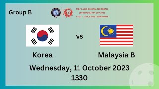 Korea 8  3 Malaysia B  AOFC2023 Group B  LIVE [upl. by Dnomyad602]