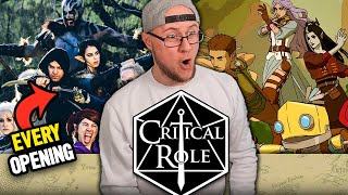 Vox Machina Fan Reacts to Critical Role ALL OPENINGS [upl. by Christye972]