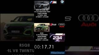 AUDI RSQ8 600PS VS BMW XM LABEL RED 748PS ACCELERATION 0 200kmh shorts automobile luxury [upl. by Ebba]