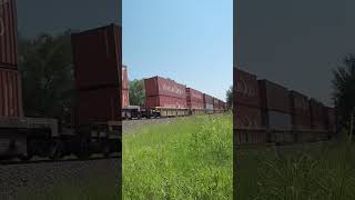 UP 1995 Chicago amp Northwestern Leading WB Intermodal on Kansas Sub in Edwardsville KS 81917 [upl. by Yartnoed]